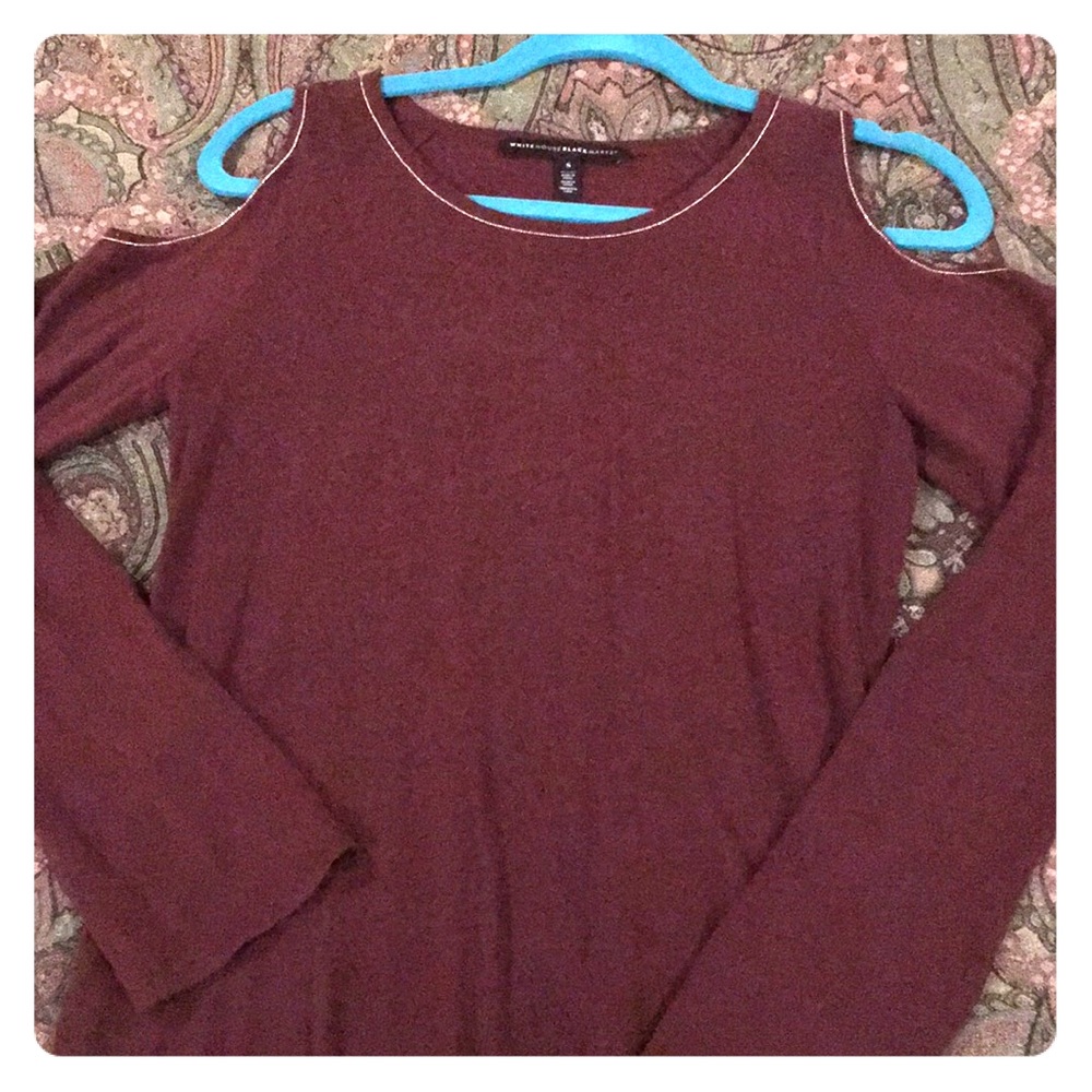 White House Black Market cold shoulder sweater